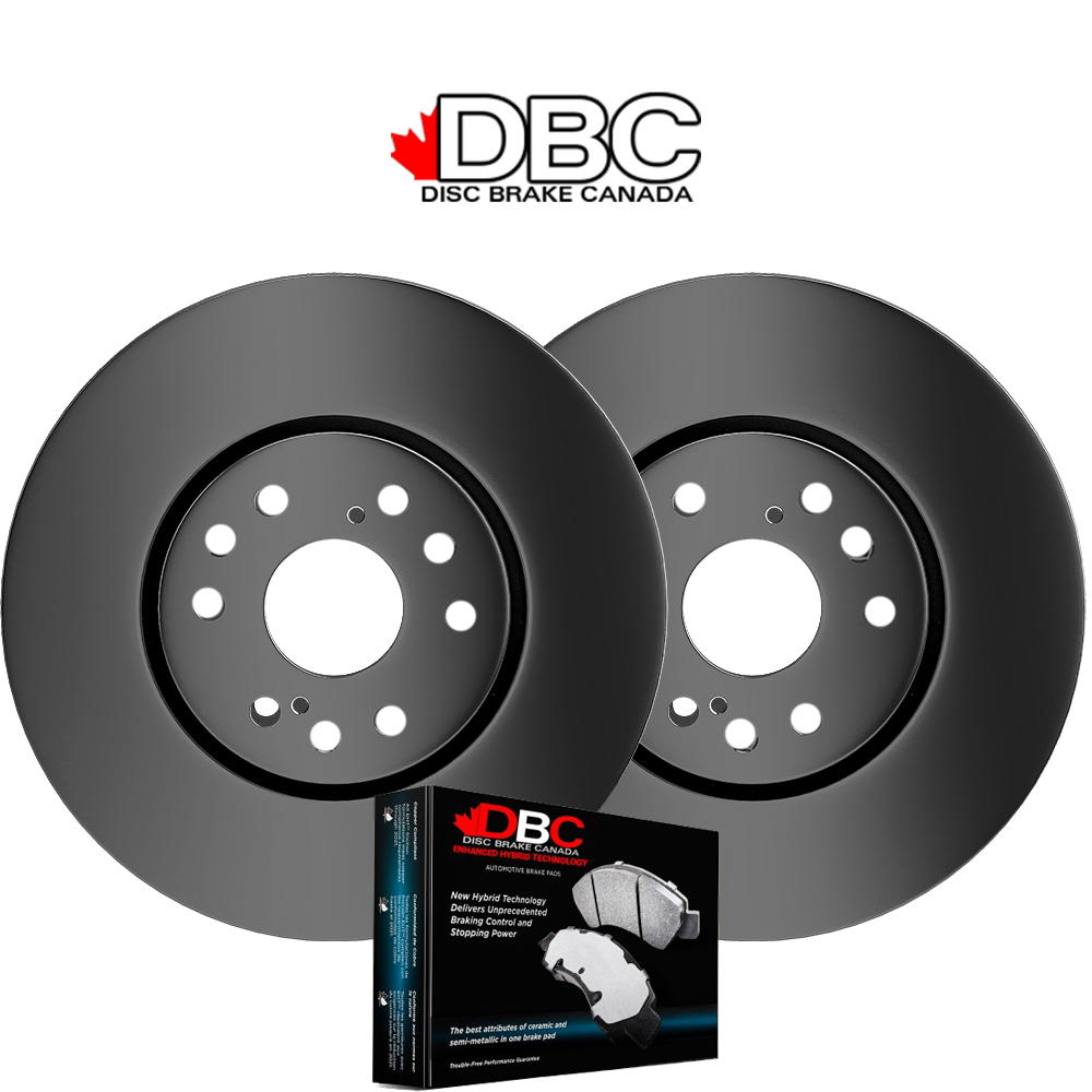 Front Premium Black Koted Rotors and Premium Ceramic Brake Pads w/ HW Kit -  BC-60054183-R