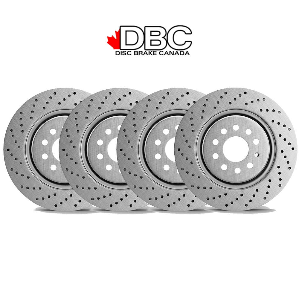 Front and Rear High Performance Cross Drilled EVO GEOMET Koted Rotors -  XDG-60054183-K